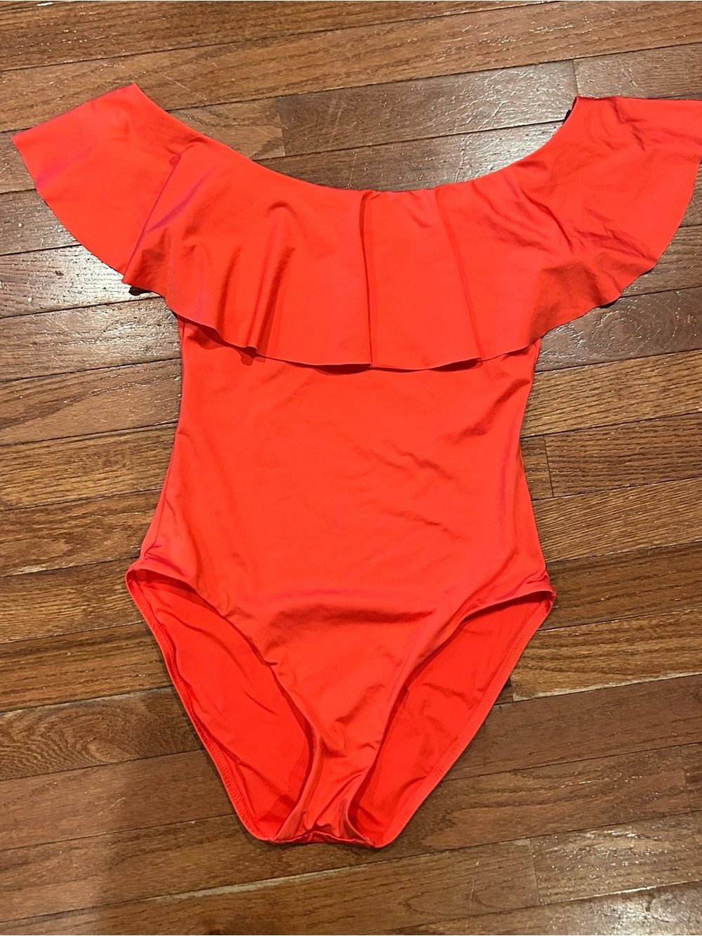 Trina Turk Monaco Ruffle Off-Shoulder One-Piece